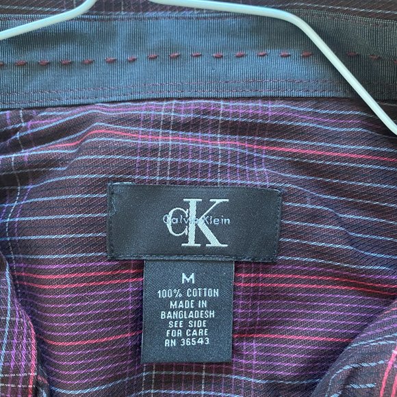 NEW Men's Calvin by Calvin Klein patterned l/s button down shirt - Picture 4 of 4